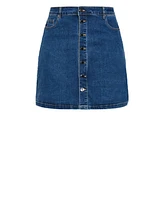 City Chic Women's Island Denim Skirt