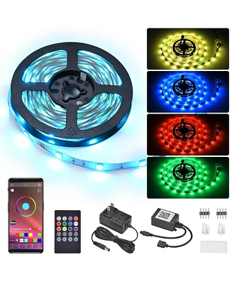 Ft Led Strip Light Music Sync Bluetooth App Remote Rgb Color Tv Backlight