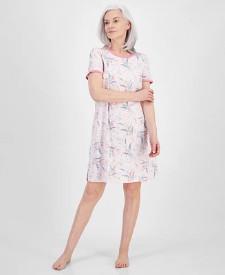 Charter Club Women's Short-Sleeve Sleep Shirt, Created for Macy's