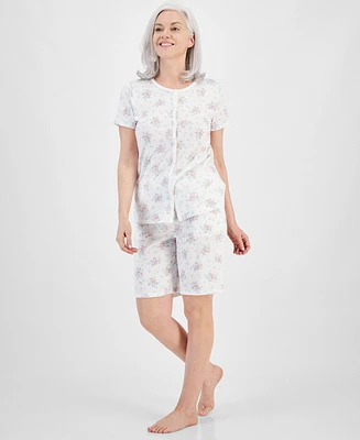 Charter Club Women's 2-Pc. Cotton Bermuda Short Pajamas Set, Created for Macy's