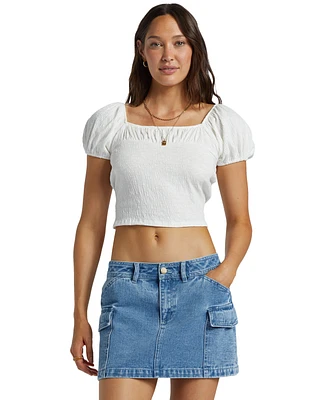 Billabong Women's Hilary Denim Cargo Skirt