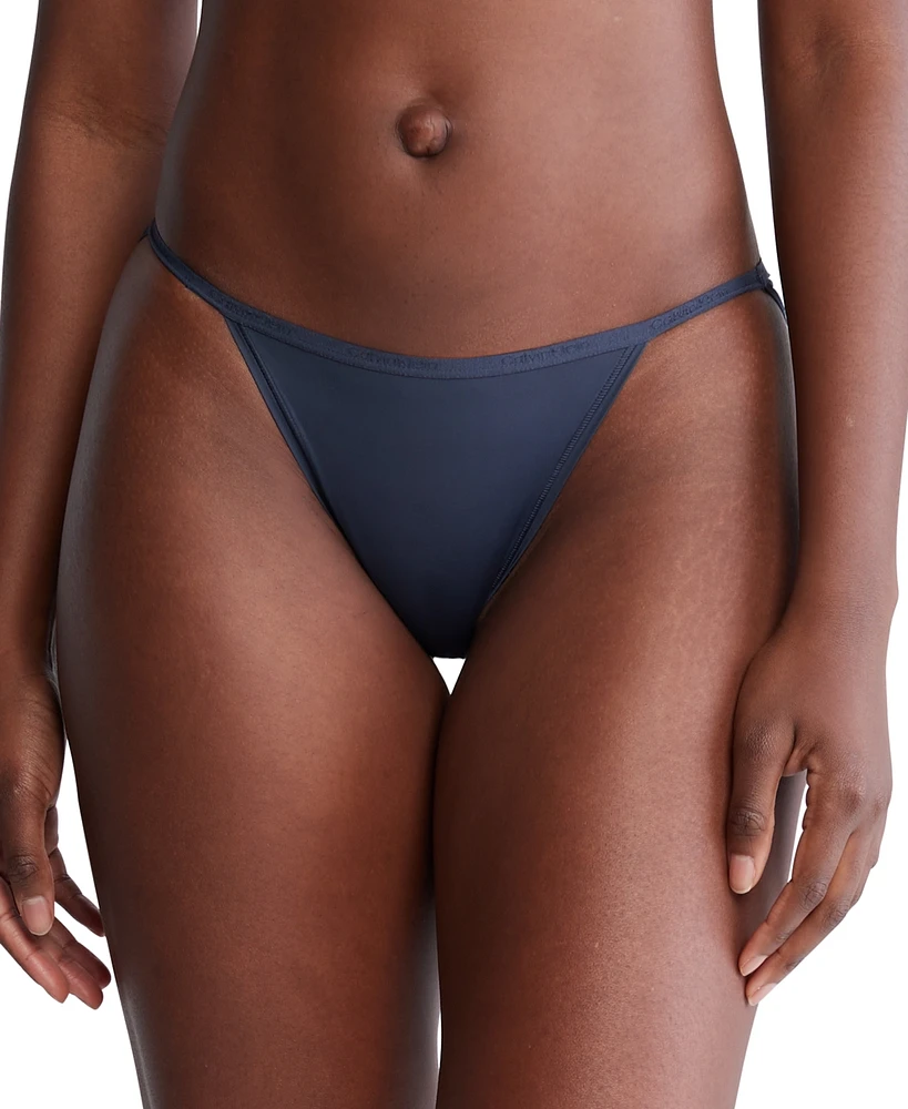 Calvin Klein Women's Ideal Stretch Micro High-Leg String Bikini Underwear QD5176