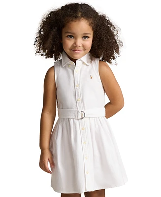 Polo Ralph Lauren Toddler and Little Girls Belted Cotton Oxford Shirtdress