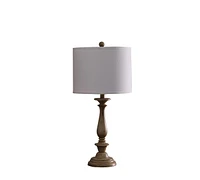 Streamdale Furniture 27.5" In Coastal Wood Effect Polyresin Table Lamp