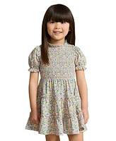 Polo Ralph Lauren Toddler and Little Girls Floral Smocked Cotton Jersey Dress