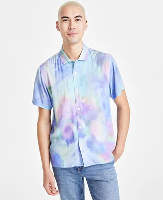 Sun + Stone Men's Bernard Short Sleeve Button-Front Printed Shirt, Created for Macy's