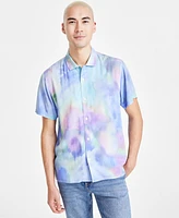 Sun + Stone Men's Bernard Short Sleeve Button-Front Printed Shirt, Created for Macy's