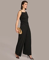 Donna Karan Women's Hardware-Strap Ruched Jumpsuit