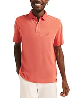 Nautica Men's Textured Pieced Pique Short Sleeve Polo Shirt