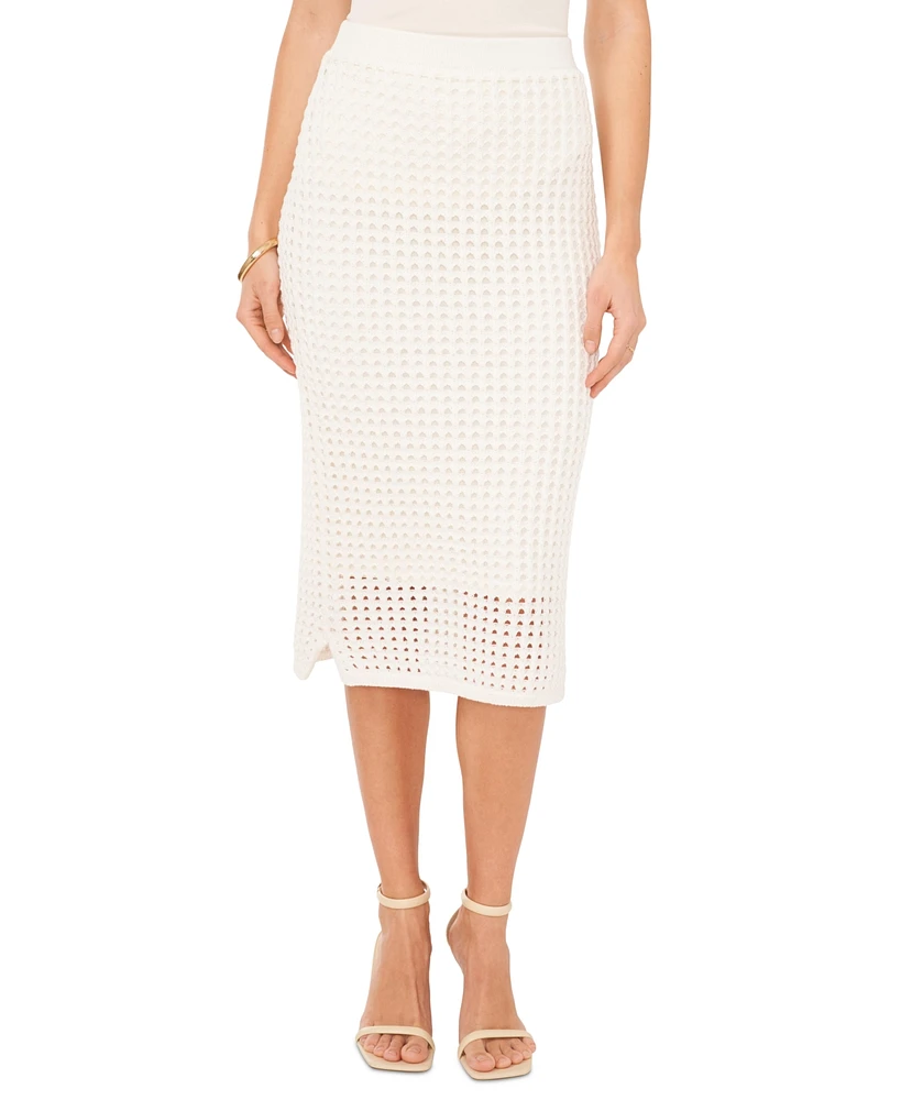 Vince Camuto Women's Textured Mesh Pull-On Skirt