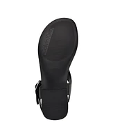 Calvin Klein Women's Moraca Buckle T-Strap Flat Sandals