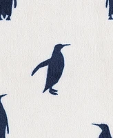 Eddie Bauer Emperor Penguin Print Sherpa Throw, 50" x 60"