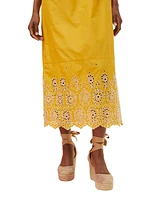 FatFace Women's Daisy Broderie Midi Dress