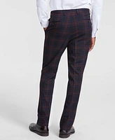 Tayion Collection Men's Classic-Fit Plaid Suit Pants