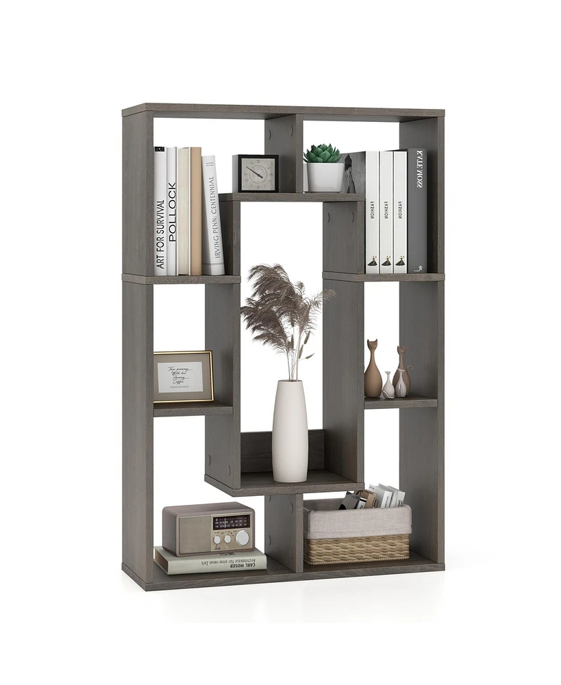 7-Cube Geometric Bookshelf Modern Decorative Open Bookcase