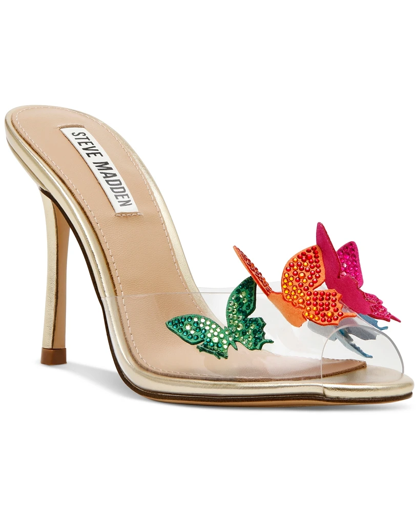 Steve Madden Women's Prismatic Vinyl Butterfly Dress Sandals