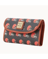 Women's Dooney & Bourke Cleveland Browns Team Color Continental Clutch