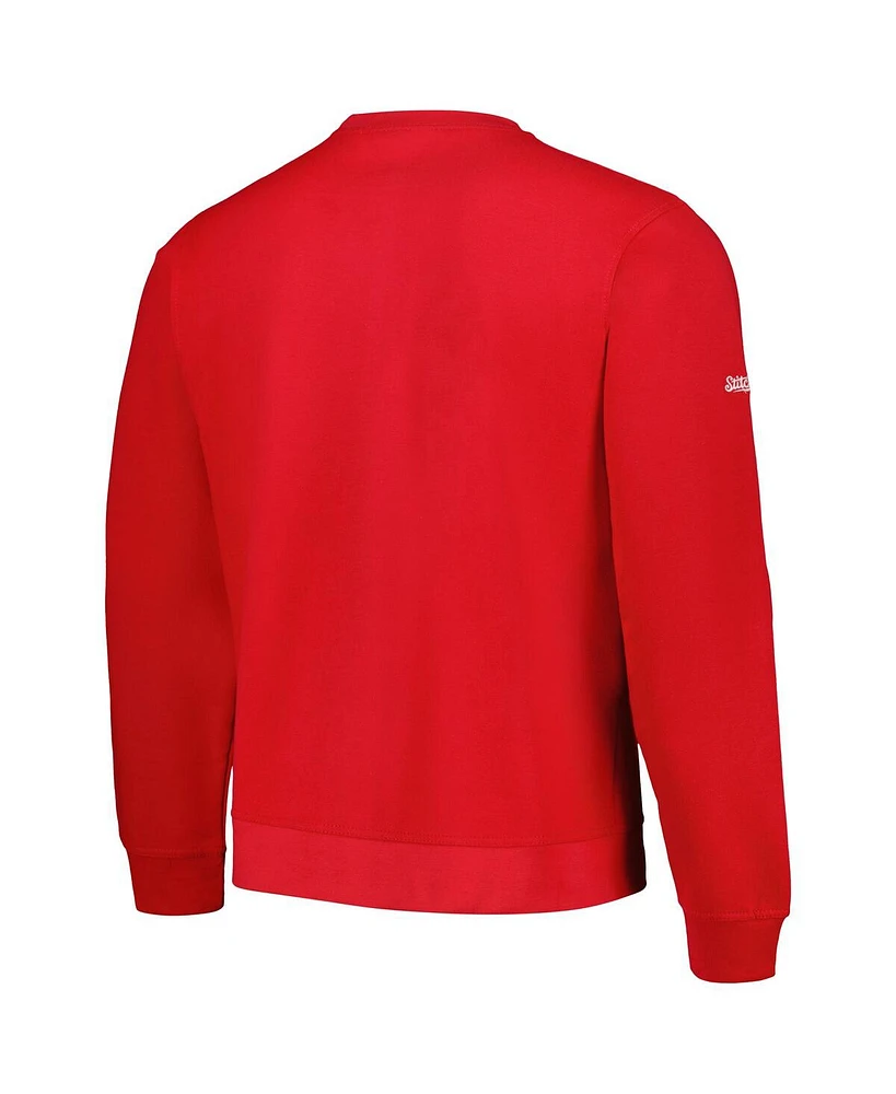 Men's Stitches Red St. Louis Cardinals Pullover Sweatshirt