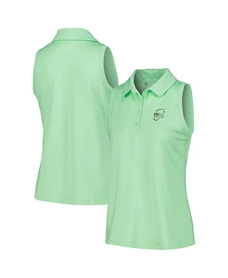 Women's Under Armour Green Wm Phoenix Open Playoff 3.0 Pin Stripe Jacquard Sleeveless Polo Shirt