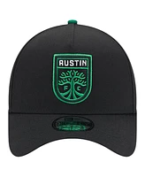 Men's New Era Black Austin Fc 2024 Kick Off Collection 9FORTY A-Frame Adjustable Hat