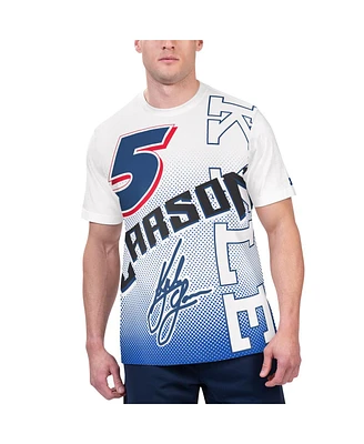 Men's Starter White Kyle Larson Extreme Lineman Graphic T-shirt