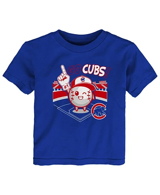 Toddler Boys and Girls Outerstuff Royal Chicago Cubs Ball Boy T-shirt