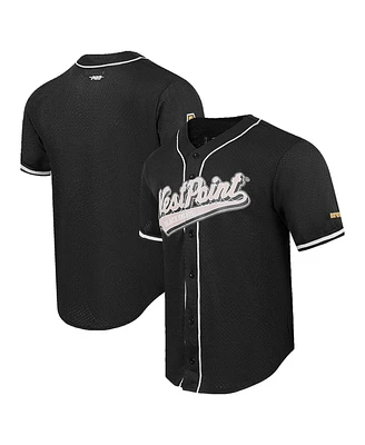 Men's Pro Standard Black Army Knights Mesh Full-Button Replica Baseball Jersey