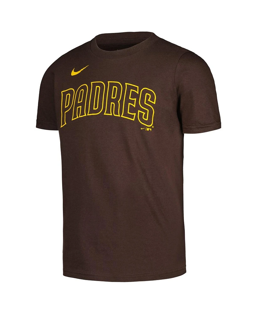 Big Boys Nike Fernando Tatis Jr. Brown San Diego Padres Home Player Name and Number T-shirt