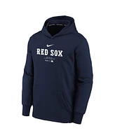 Big Boys and Girls Nike Navy Boston Red Sox Authentic Collection Performance Pullover Hoodie