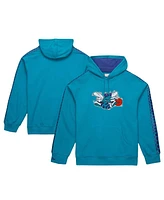 Men's Mitchell & Ness Teal Charlotte Hornets Hardwood Classics Nights Raglan Pullover Hoodie