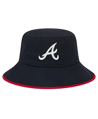Men's New Era Navy Atlanta Braves Game Day Bucket Hat