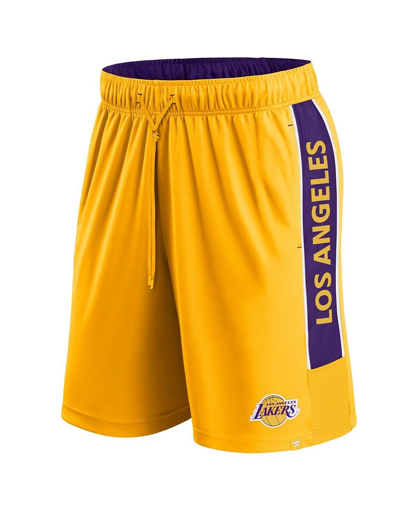 Men's Fanatics Gold Los Angeles Lakers Game Winner Defender Shorts