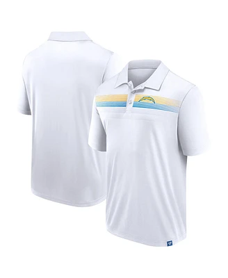 Men's Fanatics White Los Angeles Chargers Victory For Us Interlock Polo Shirt