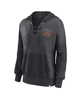 Women's Fanatics Heather Charcoal Minnesota Golden Gophers Campus Lace-Up Pullover Hoodie