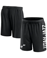 Men's Fanatics Black Utah Jazz Post Up Mesh Shorts