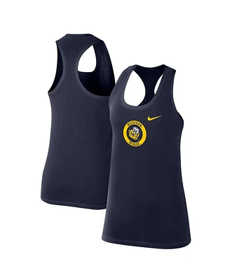 Women's Nike Navy Michigan Wolverines Modern Circle Racerback Tank Top