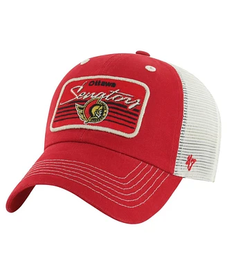 Men's '47 Brand Red Ottawa Senators Five Point Patch Clean Up Adjustable Hat