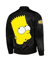 Men's Freeze Max The Simpsons Bart Simpson Satin Full-Snap Jacket