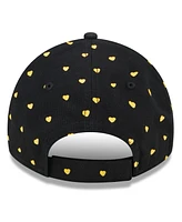 Toddler Girls Black Pittsburgh Steelers Hearts 9TWENTY Adjustable Hat