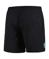 Men's Mitchell & Ness Black Distressed Vancouver Grizzlies Hardwood Classics 2001/02 Throwback Logo Heritage Shorts