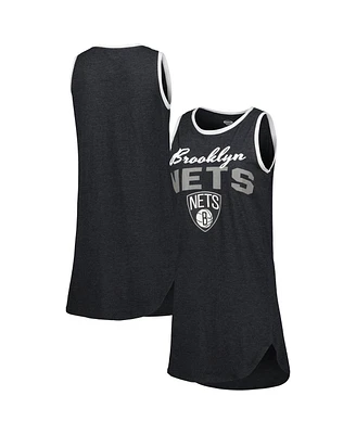 Women's Concepts Sport Black Brooklyn Nets Sleeveless Nightshirt