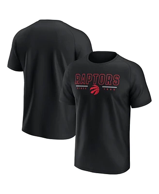 Men's Fanatics Black Toronto Raptors Raglan T-shirt