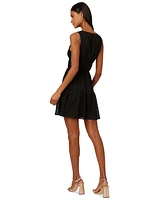 Adrianna by Adrianna Papell Women's V-Neck Sleeveless Eyelet Dress