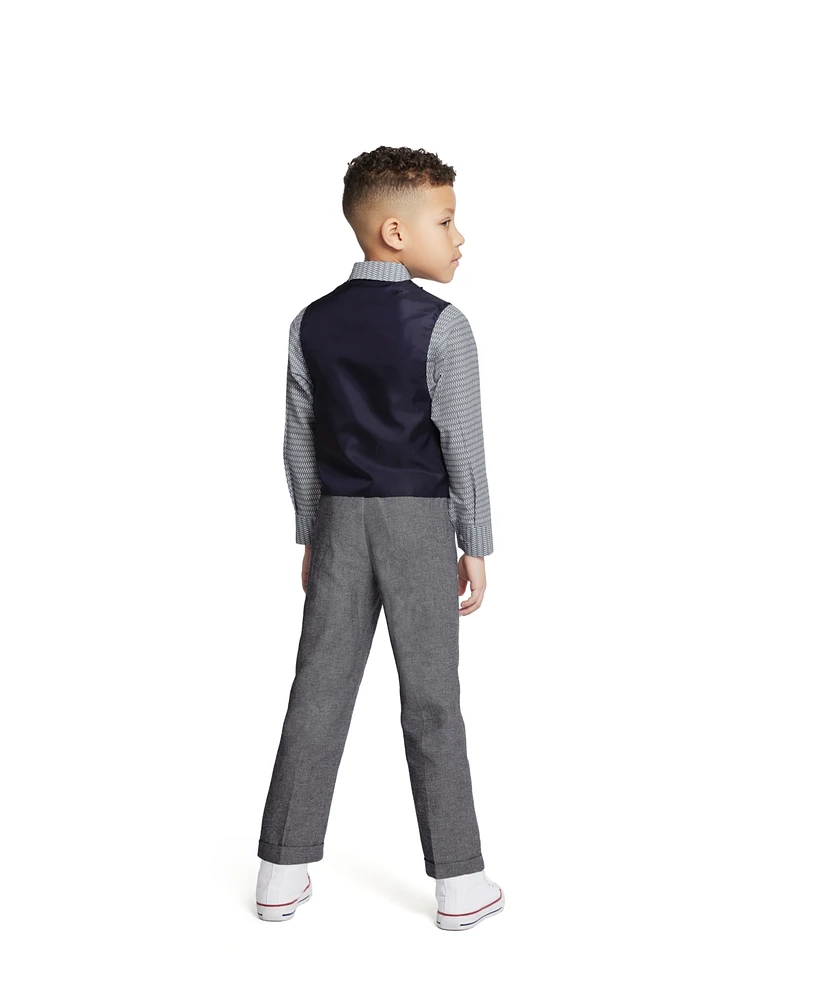 Nautica Little Boys Linen Look Machine Washable Vest Set