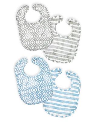 Tendertyme Baby Boys Muslin Bibs, Pack of 4