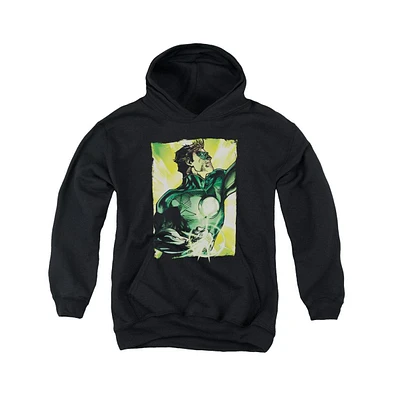 Green Lantern Boys Youth Up Pull Over Hoodie / Hooded Sweatshirt