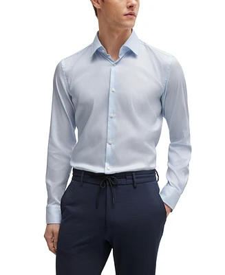 Boss by Hugo Men's Striped Performance-Stretch Slim-Fit Dress Shirt