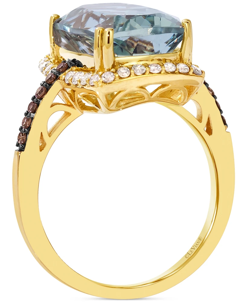 Le Vian Mint Julep Quartz (6 ct. t.w.) & Diamond Halo Ring (3/8 ct. t.w.) in 14k Gold