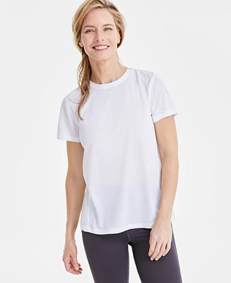 Id Ideology Women's Birdseye Mesh Short-Sleeve T-Shirt, Created for Macy's