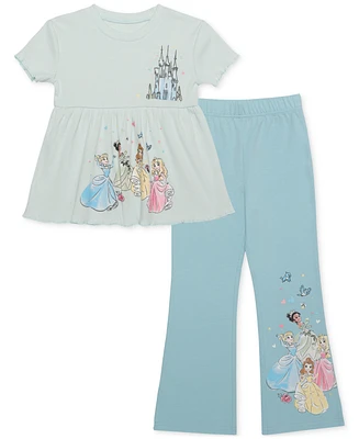 Disney Toddler & Little Girls Princesses Friends Top Leggings, 2 Piece Set